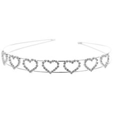  Love Heart Headband Rhinestone Headpiece Locs Hair Accessories Heart-shaped