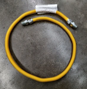 Single Whirlpool 48" Flexible Stainless Steel Appliance Gas Line - Picture 1 of 8