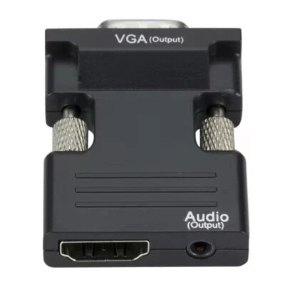 HDMI  zu auf VGA mit Audio Output Cable Converter Adapter 1080P - Bild 1 von 4
