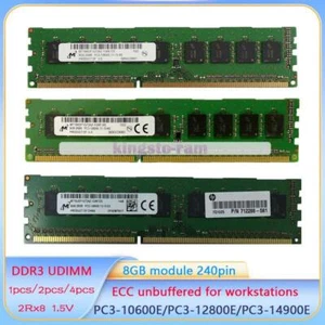 Micron DDR3 8 GB 16GB ECC Ungepufferter UDIMM 1333 1600 1866 MHz Speicher für HP - Bild 1 von 13
