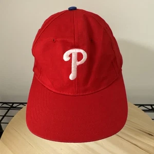 Vintage Philadelphia Phillies Plain Logo SnapBack Hat Cap Signatures MLB Ed West - Picture 1 of 8