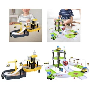 Engineering Trucks Vehicle Track Parking Lot Baby Toy Cars Party Favors Rail Car - Picture 1 of 15
