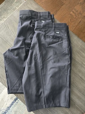 2 Pairs Men's Cintas Gray Plain Front Shorts Size 42 New Without Tags - Image 1 of 2