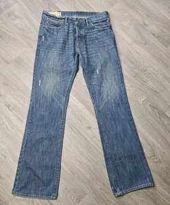 Abercrombie Fitch Baxter Low Rise Slim Boot Jeans Buttonfly Distressed 32x34 - Picture 1 of 12