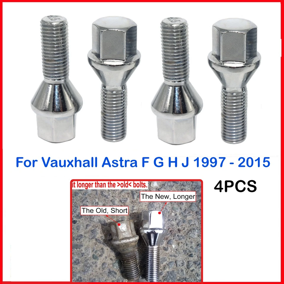 4X Wheel Bolt Screw For Vauxhall Astra F G H J 1997 - 2015 Front Rear - Image 1 of 4