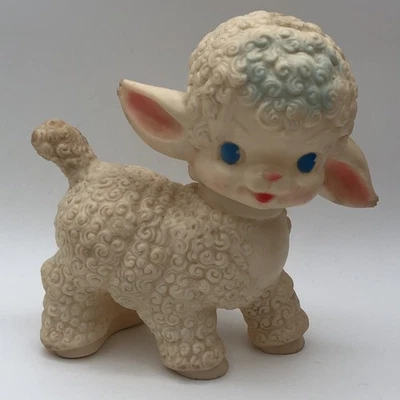 Vintage 1955 The Sun Rubber Co. Lamb Sheep Squeak Toy - Image 1 of 4