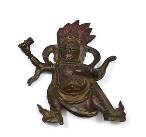 18C Chinese Nepal Tibetan Bronze Buddha Vajrapani Deity Figure Figurine Statute - Picture 1 of 13
