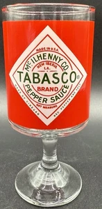 Vintage 1 Tabasco Hot Sauce BLOODY MARY Wein COCKTAIL GLAS 11oz KELCH - Bild 1 von 6