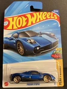 2025 Hot Wheels 225/250 PAGANI UTOPIA ~ 4/10 PEAK PURSUIT ~ BOX SHIPS FREE ~BLUE - Picture 1 of 9