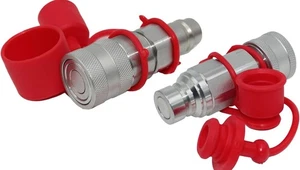 ISO 16028 to ISO 5675 Flat Face to Ag Poppet Poineer Style Hydraulic Quick Conne - Picture 1 of 5