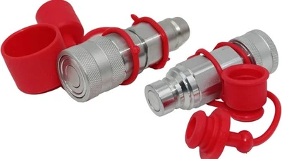 ISO 16028 to ISO 5675 Flat Face to Ag Poppet Poineer Style Hydraulic Quick Conne - Image 1 of 4