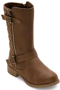 Thereabouts Lil Hailey Riding Boots Brown Cognac Girls 3M Memory Foam  - Picture 1 of 4