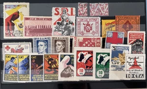 IBERMONEDA| Sellos Guerra Civil Locales y República. 24 diferentes, varios raros - Picture 1 of 1