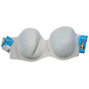 Vanity Fair Rose Beige Nude Beauty Back Strapless Bra 5 Way Wear Size 42D - Picture 1 of 12