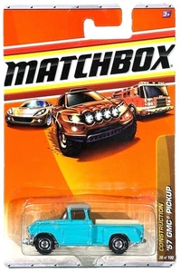 Brand new unopened blue 2010 Matchbox #38/100 Construction #2/14 '57 GMC Pickup - Picture 1 of 3