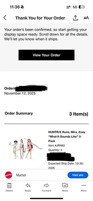 Mattel KPop Demon Hunters HUNTR/X Rumi, Mira, Zoey Limited Gift Set  PREORDER - Image 1 of 4