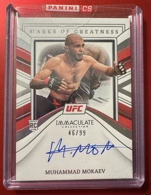 2023 Panini Immaculate UFC Marks Of Greatness 46/99 Muhammad Mokaev RC AUTO - Image 1 of 2