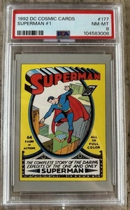 1992 DC Cosmic Cards #177 Superman #1 Classic Cover PSA 8 NM-MT - Bild 1 von 2