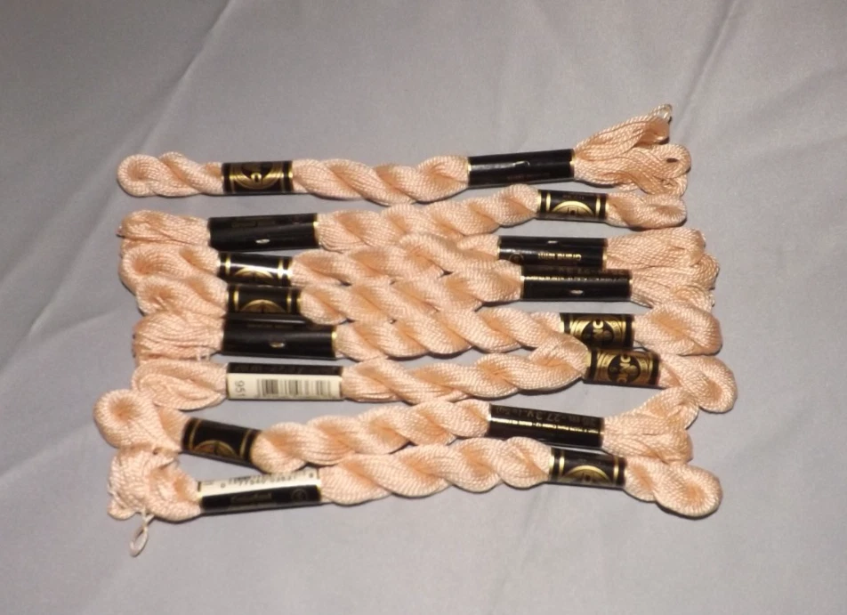 DMC #5 Floss Color Number 951 Pink Lot of 8 - Image 1 of 1