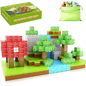 48PCS Magnetic Block Build World Edition Mine STEM Montessori Sensory - Picture 1 of 10