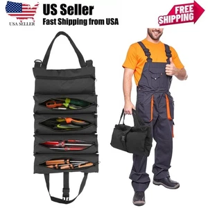 Multi-Purpose Roll Up Tool Bag Wrench Pouch Heavy Duty Hanging Organizer for Men - Picture 1 of 7