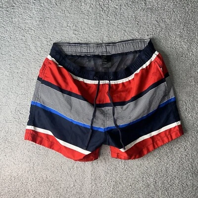 H&M Bañador Rojo Blanco Azul Color Piscina Tabla Playa Pantalones Cortos Hombres Talla L Foto 1 de 4