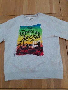 CONVERSE Jungen Mädchen SWEATSHIRT grau PULLOVER GRÖSSE ALTER 13-15 JAHRE XL - Bild 1 von 7