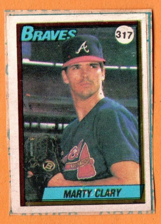 Venezuela Sticker 1990 Marty Clary #317 Atlanta Braves VERY RARE - Image 1 of 2