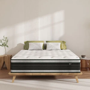 12" 14" Gel Memory Foam Hybrid Spring Queen Size Full King Mattress in a Box  - Picture 1 of 9