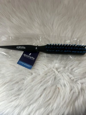 Spornette Little Wonder Teasing Brush Black and Blue Bristles Wooden Handle #111 - Image 1 of 2