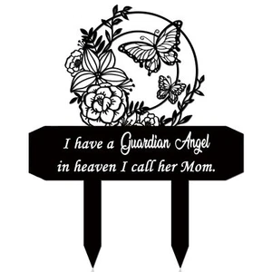 Mom Memorial Stakes Grave Decorations for Cemetery Mom Metal Grave Markers Pl... - Picture 1 of 7