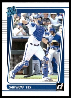 2021 DONRUSS RATED ROOKIE SAM HUFF R57 - Image 1 of 2