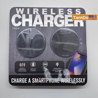 Tech Squared 2-Pack Premium Fabric Wireless Charger Fast Wireless Charging Pad - Image 1 of 4