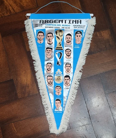 QATAR 2022 FIFA Pennant ARGENTINA WORLD CHAMPION Soccer FOOTBALL Messi Dibu Cover
