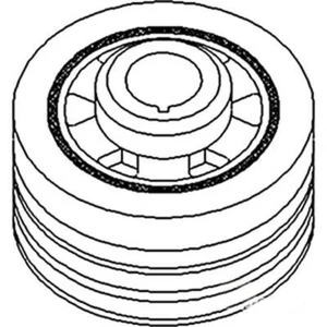 74009848 Crankshaft Damper Pulley Fits Allis Chalmers 7020 8010 - Picture 1 of 6