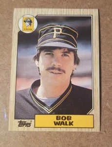 Tarjeta de béisbol 1987 Topps Pittsburgh Pirates #628 Bob Walk - Imagen 1 de 2