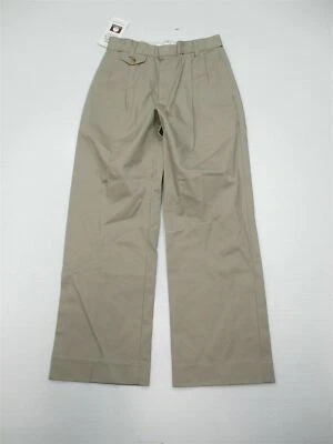 Nuevo SCHOOL APPAREL Pantalones Juveniles Niña Talla 10 Plisado Frontal Caqui Pantalones W7751 Foto 1 de 4