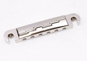 Lightning Bolt CNC mach. Aluminio puente envolvente níquel se adapta a Gibson® LP/SG Junior - Imagen 1 de 6