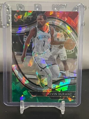2020-21 Select Basketball Kevin Durant Courtside Cracked Ice Red Green Prizm#259 - Image 1 of 2