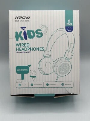 Game Wired Headphones Kids Safe For Teens Boys & Girls (2 Pack) Mpow - Image 1 of 4