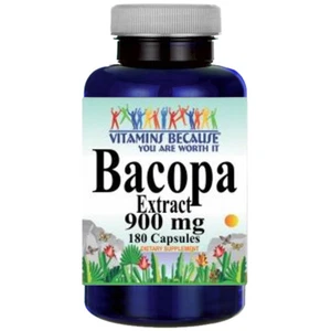 Extracto de Bacopa 900 mg 180 cápsulas Bacopa Monnieria por vitaminas porque - Imagen 1 de 2
