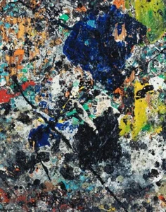 Jackson Pollock Beyond The Edge Canvas Print 16 x 20 - Foto 1 di 4