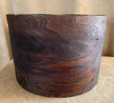 Antique Primitive Bent Wood 15 1/2 x 11 storage barrel round Firkin grain pantry