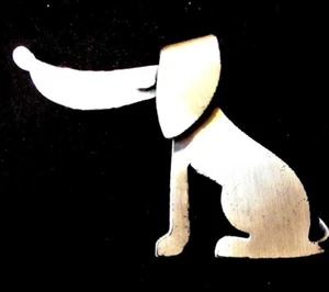 VINTAGE 60ER JAHRE MODERNIST STERLING BEAGLE BROSCHE VON BEAUCRAFT - Bild 1 von 4