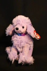 TY - Beanie Babies - DEMURE Purple Poodle Dog - DOB 4-11-03- Tag Attached - Picture 1 of 5