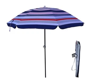 Beach Umbrella Classic Retro Style Tropez Picnic Camping Umbrella - Picture 1 of 6