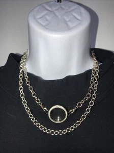 Origami Owl 16" Rolo Plata Doble Cadena Con Colgante - Imagen 1 de 15