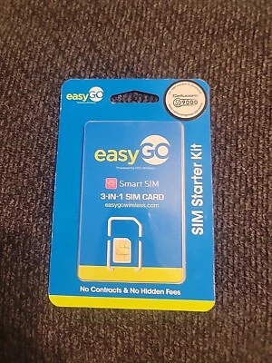 EASYGO sim by H2O Wireless OEM 3 in 1 NANO Sim. H2O WIRLESS SIM  PREPAID | US - Image 1 of 2