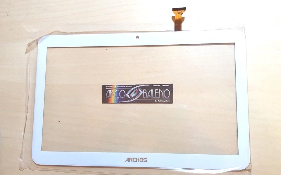 VETRO+ TOUCH SCREEN MAJESTIC TAB T161N ARCHOS ACCESS 101 3G 10.1" DISPLAY BIANCO - Immagine 1 di 1