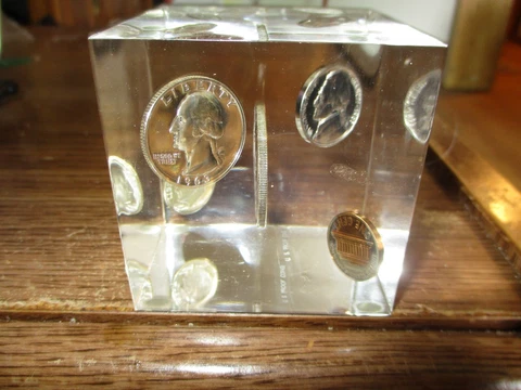 1963 US PROOF COINS/ SET IN A LUCITE BLOCK Cover